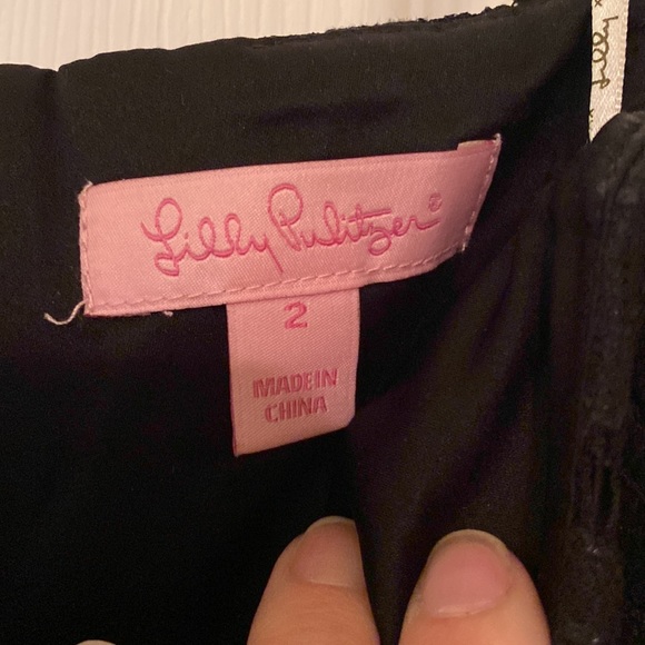 Lilly Pulitzer Black Lace Strapless Marielle Dress in Excellent Condition Size 2 - Picture 7 of 12